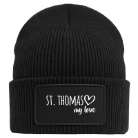 Beanie St. Thomas my love Black