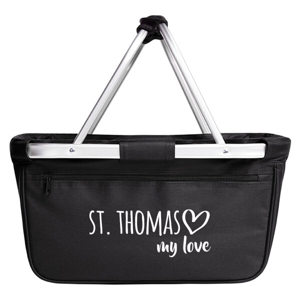 Einkaufskorb St. Thomas my love 20 Liter Tragekorb Black