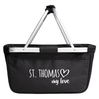 Einkaufskorb St. Thomas my love 20 Liter Tragekorb Black
