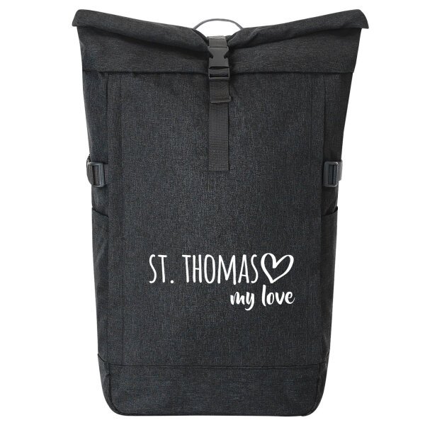 Kurierrucksack St. Thomas my love 30-44 Liter Black Melange