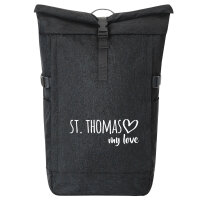 Kurierrucksack St. Thomas my love 30-44 Liter Black Melange