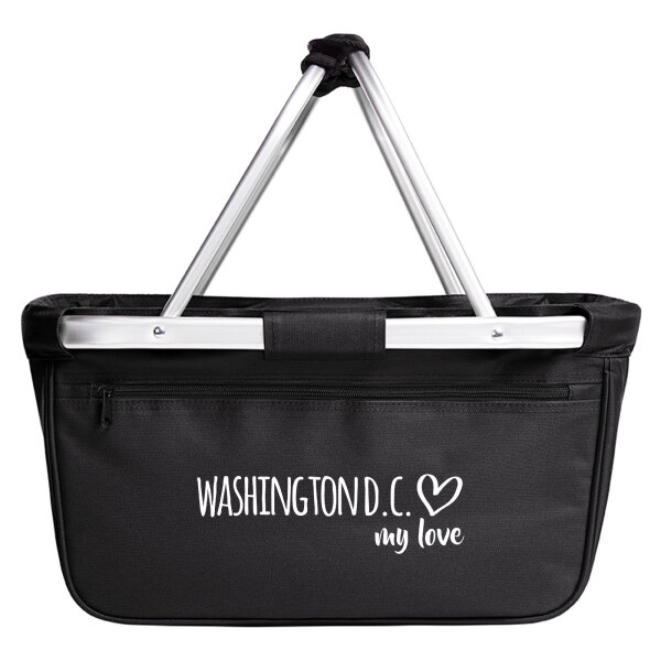 Einkaufskorb Washington D.C. my love 20 Liter Tragekorb Black