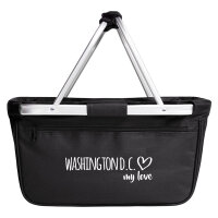 Einkaufskorb Washington D.C. my love in Black, faltbar,...