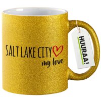 Glitzertasse Salt Lake City my love 330ml