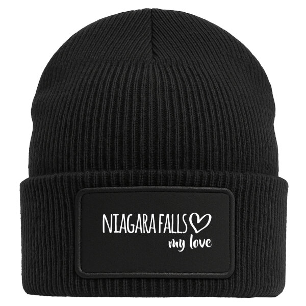 Beanie Niagara Falls my love Black