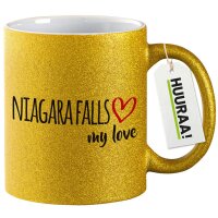 Glitzertasse Niagara Falls my love 330ml