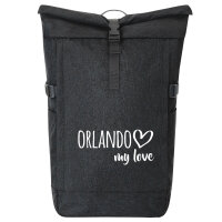 Kurierrucksack Orlando my love 30-44 Liter Black Melange