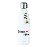 Edelstahl-Trinkflasche Orlando my love 500ml Wasserflasche