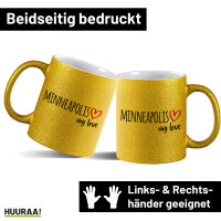 Glitzertasse Minneapolis my love 330ml