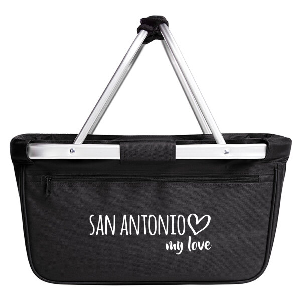 Einkaufskorb San Antonio my love 20 Liter Tragekorb Black