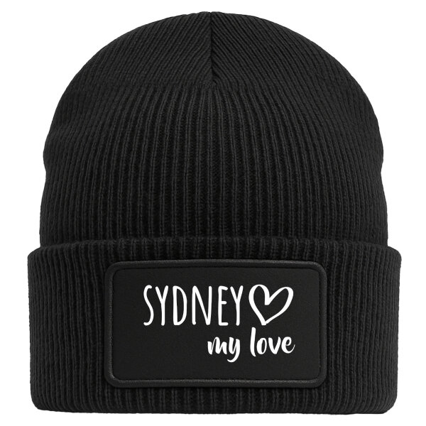 Beanie Sydney my love Black
