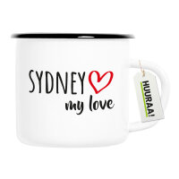 Emaille Tasse Sydney my love 300ml Vintage Emaille Becher