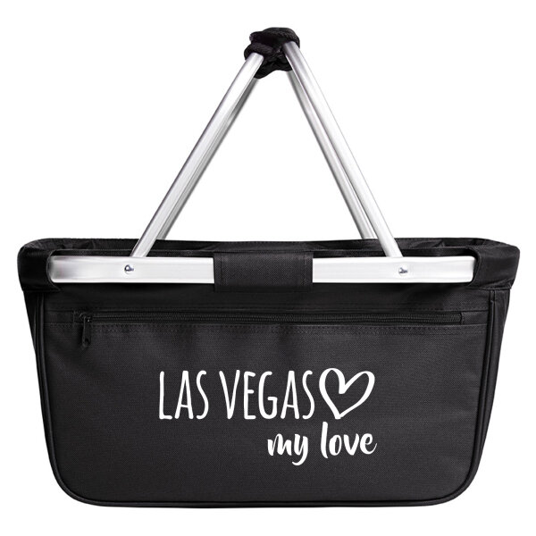 Einkaufskorb Las Vegas my love 20 Liter Tragekorb Black