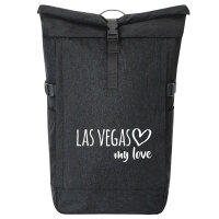 Kurierrucksack Las Vegas my love 30-44 Liter Black Melange
