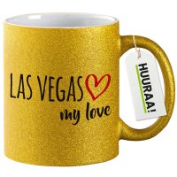 Glitzertasse Las Vegas my love 330ml