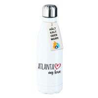 Edelstahl-Trinkflasche Atlanta my love 500ml Wasserflasche