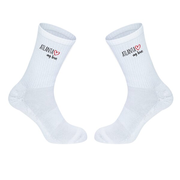 Unisex Socken Atlanta my love Baumwolle