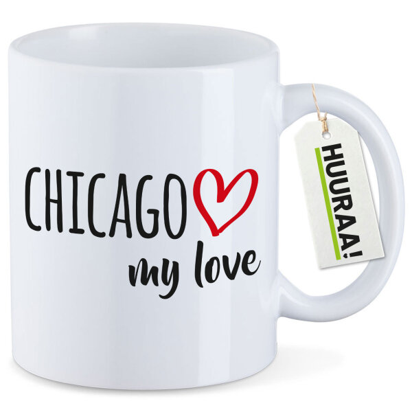Kaffeetasse Chicago my love 330ml