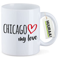 Kaffeetasse Chicago my love 330ml