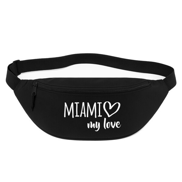 Bauchtasche Miami my love 2,5 Liter Black Crossbody Bag