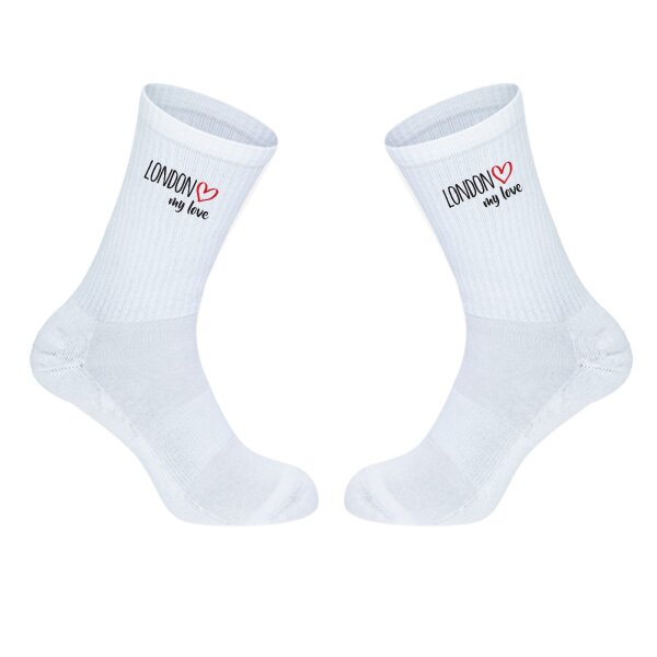 Unisex Socken London my love Baumwolle