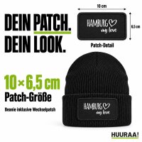 Beanie mit Patch Hamburg my love Black