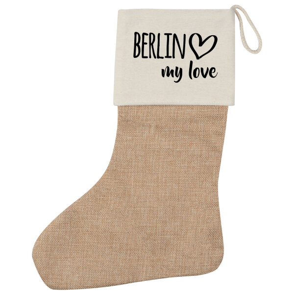 Weihnachtsstrumpf Berlin my love Beige