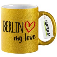 Glitzertasse Berlin my love 330ml