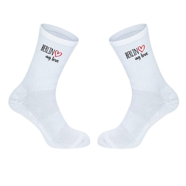 Unisex Socken Berlin my love Baumwolle
