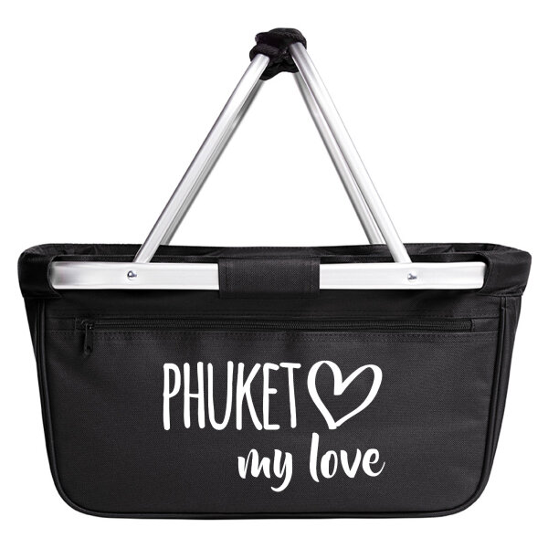 Einkaufskorb Phuket my love 20 Liter Tragekorb Black