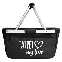 Einkaufskorb Taipei my love 20 Liter Tragekorb Black