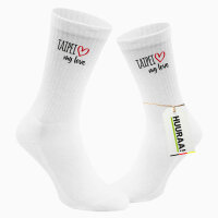 Socken Taipei my love Größe 37/46 White Motiv Tennissocken