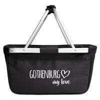 Einkaufskorb Gothenburg my love 20 Liter Tragekorb Black