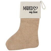 Weihnachtsstrumpf Madrid my love Beige