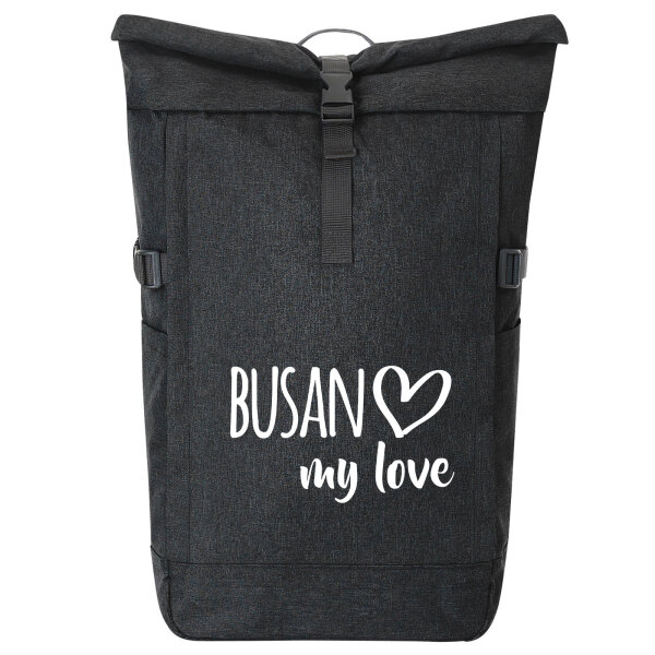 Kurierrucksack Busan my love 30-44 Liter Black Melange