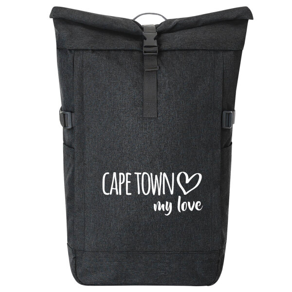 Kurierrucksack Cape Town my love 30-44 Liter Black Melange