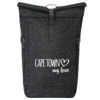 Kurierrucksack Cape Town my love 30-44 Liter Black Melange