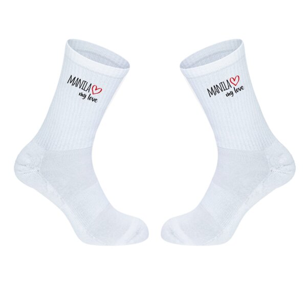 Unisex Socken Manila my love Baumwolle