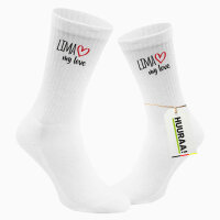 Socken Lima my love Größe 37/46 White Motiv...