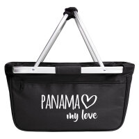 Einkaufskorb Panama my love 20 Liter Tragekorb Black