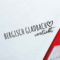 Autoaufkleber Bergisch Gladbach verliebt  ca. 19x4cm