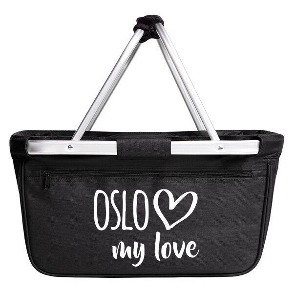 Einkaufskorb Oslo my love 20 Liter Tragekorb Black