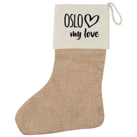 Weihnachtsstrumpf Oslo my love Beige