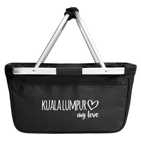 Einkaufskorb Kuala Lumpur my love 20 Liter Tragekorb Black