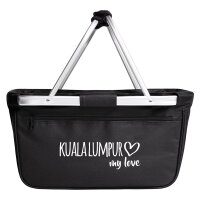 Einkaufskorb Kuala Lumpur my love 20 Liter Tragekorb Black