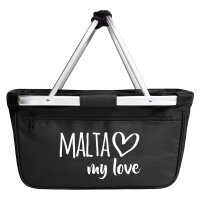 Einkaufskorb Malta my love 20 Liter Tragekorb Black