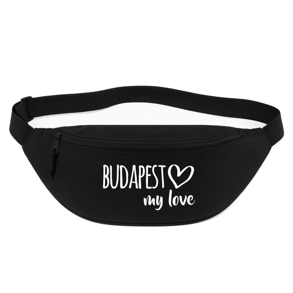 Bauchtasche Budapest my love 2,5 Liter Black Crossbody Bag