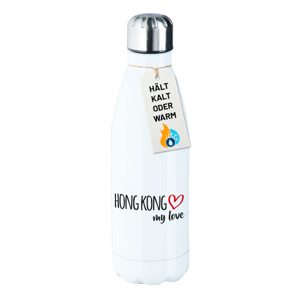 Edelstahl-Trinkflasche Hong Kong my love 500ml Wasserflasche