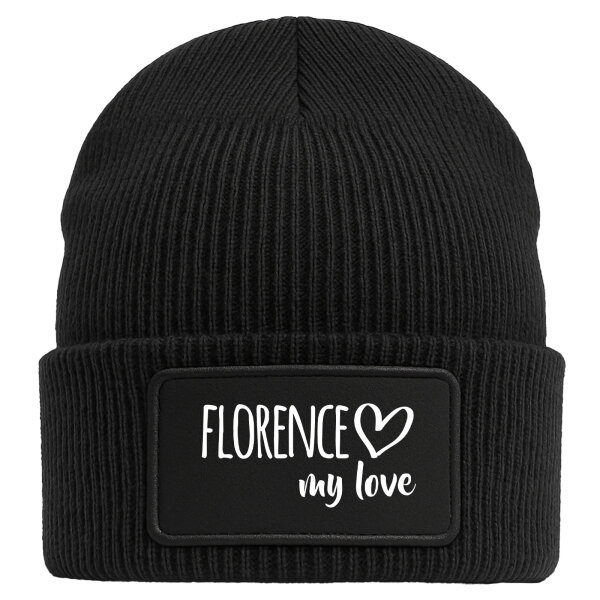 Beanie Florence my love Black Mütze