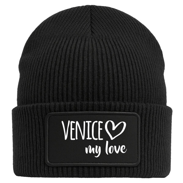 Beanie Venice my love Black